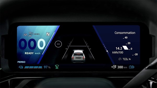 openR instrument panel - R4 E-Tech electric - Renault