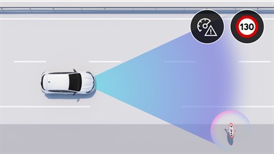 traffic-sign recognition with alert - adas - Renault Clio E-Tech full hybrid