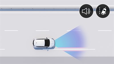 lane departure warning - adas - Renault Clio E-Tech full hybrid