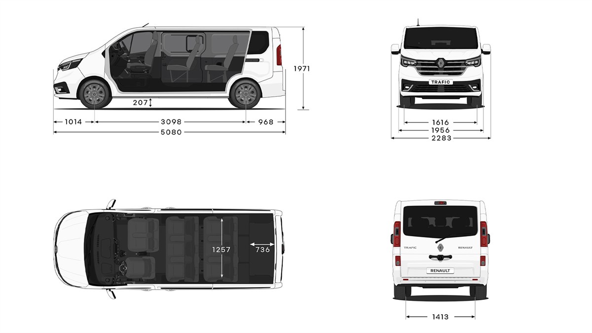Renault Trafic Passenger - dimensions L1