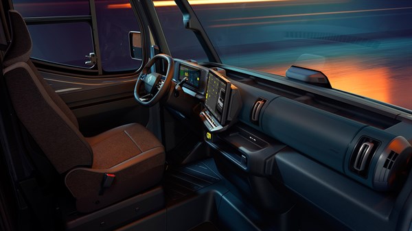 Renault Estafette E-Tech electric - raised driver's seat with panoramic view