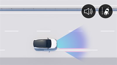 Renault Megane E-Tech electric - lane departure warning