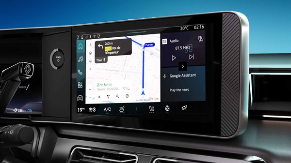 electric route planner with Google Maps - Renault 4 E-Tech electric