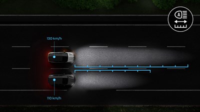 Renault Megane E-Tech electric - adaptive vision LED lights 
