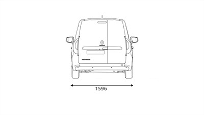 All-New Renault Kangoo Van E-Tech 100% electric - rear dimensions