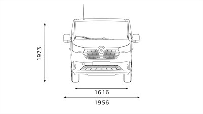 Renault Trafic Passenger - front-end dimensions