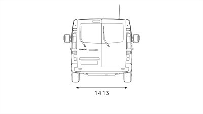 Renault Trafic Passenger rear dimensions