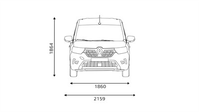 All-New Renault Kangoo Van E-Tech 100% electric - front end dimensions