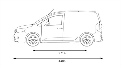 All-New Renault Kangoo Van E-Tech 100% electric - profile dimensions